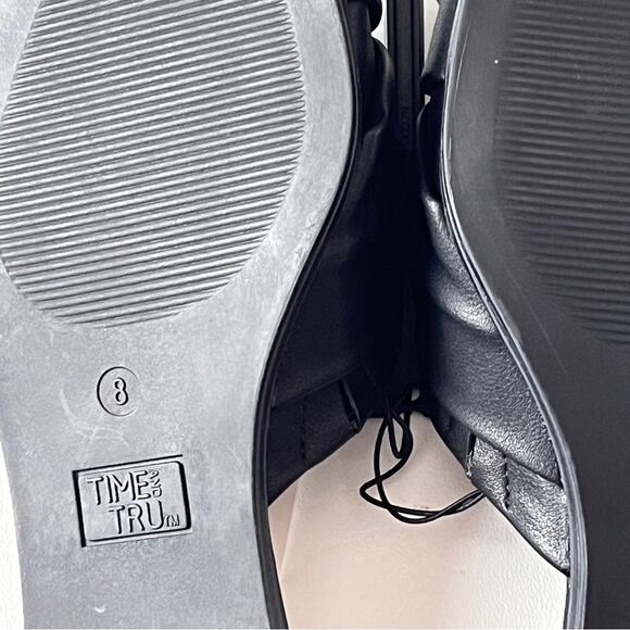 Time and Tru Women’s Black Twisted Knot  Low Heel Mule Sz 8 - Picture 4 of 9